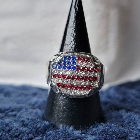 USA flags design ring - Picture 8 of 10